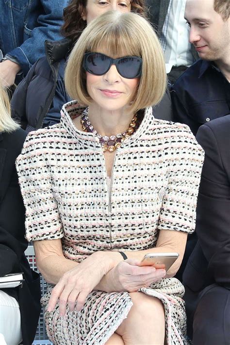 Dame Anna Wintour at Chanel Show in Paris This Morning